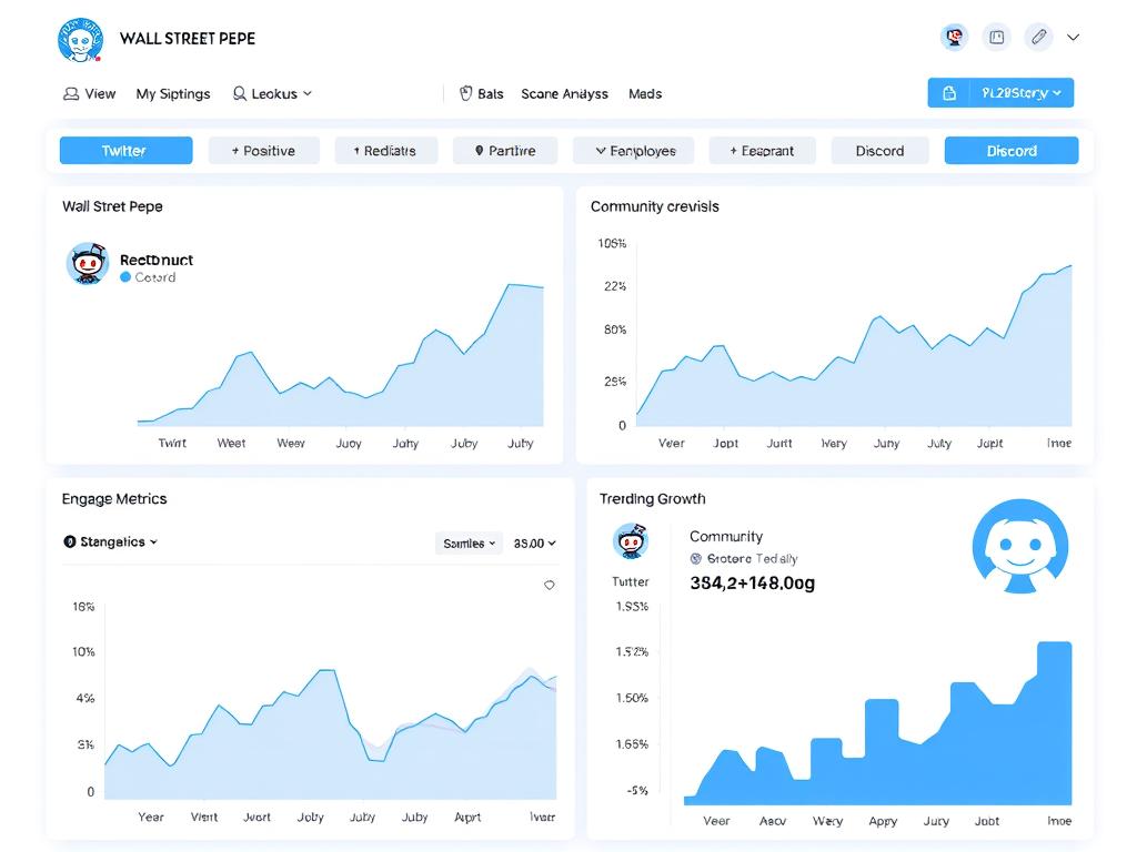 Wall Street Pepe: The Meme Coin Taking Crypto Markets by Storm 2 Social media sentiment analysis for Wall Street Pepe showing positive community reactions