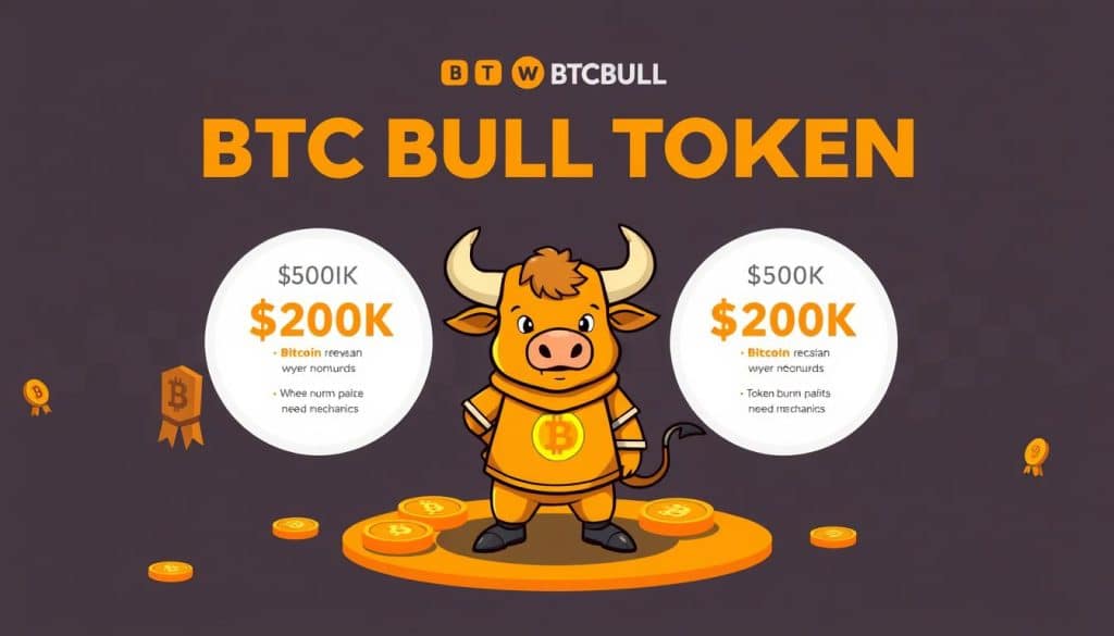 BTC Bull Token (BTCBULL) Bitcoin-themed meme coin with milestone rewards