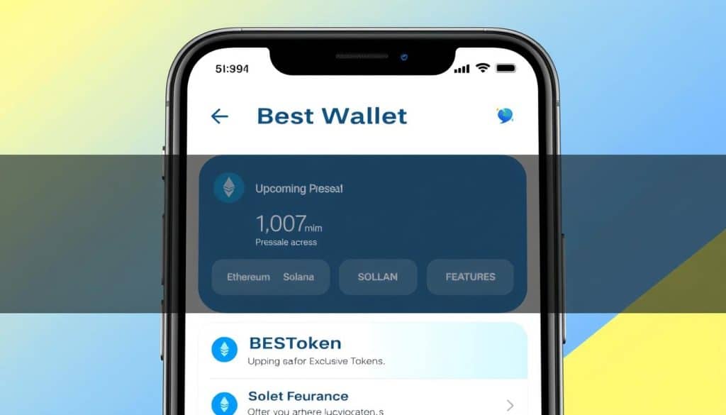 Best Wallet Token (BEST) multi-chain wallet interface showing presale access