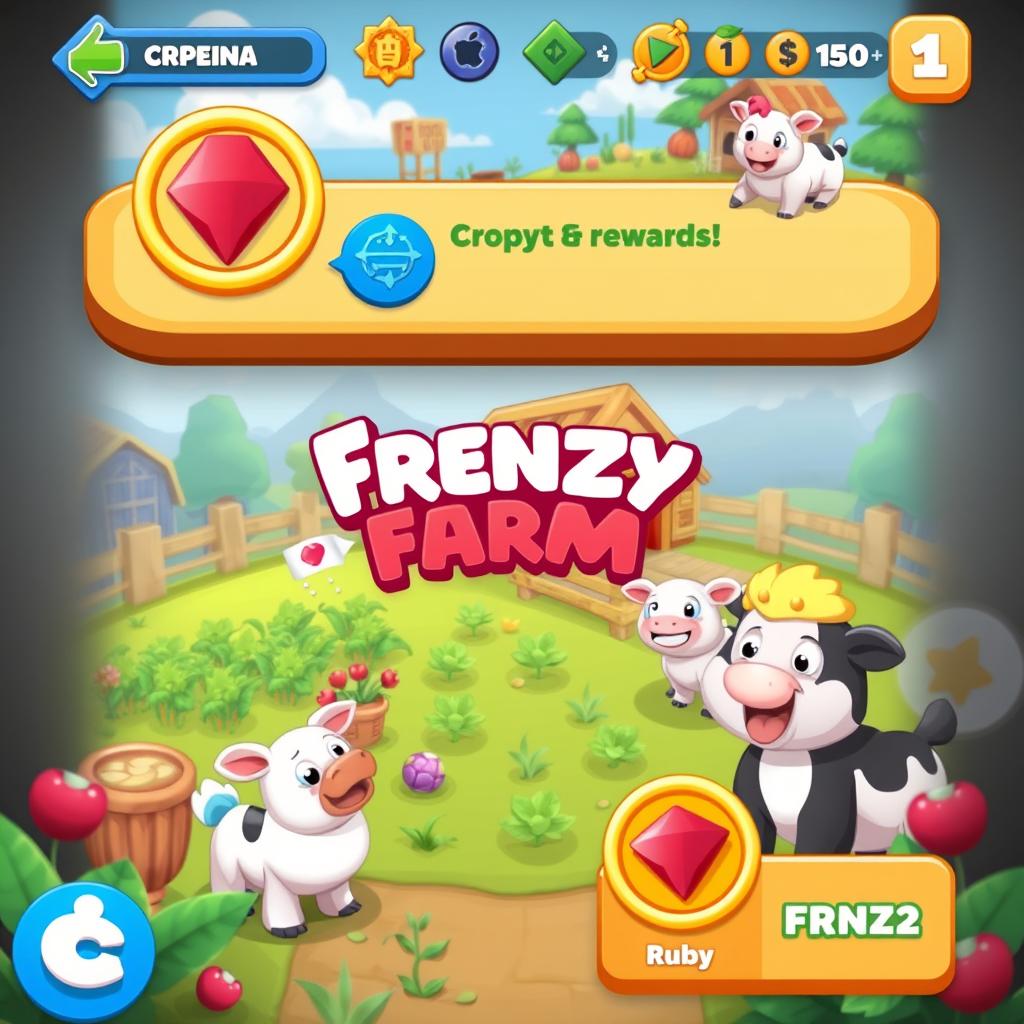 Frenzy Farm play-to-earn game interface on Solana Frenzy Farm play-to-earn game interface on Solana