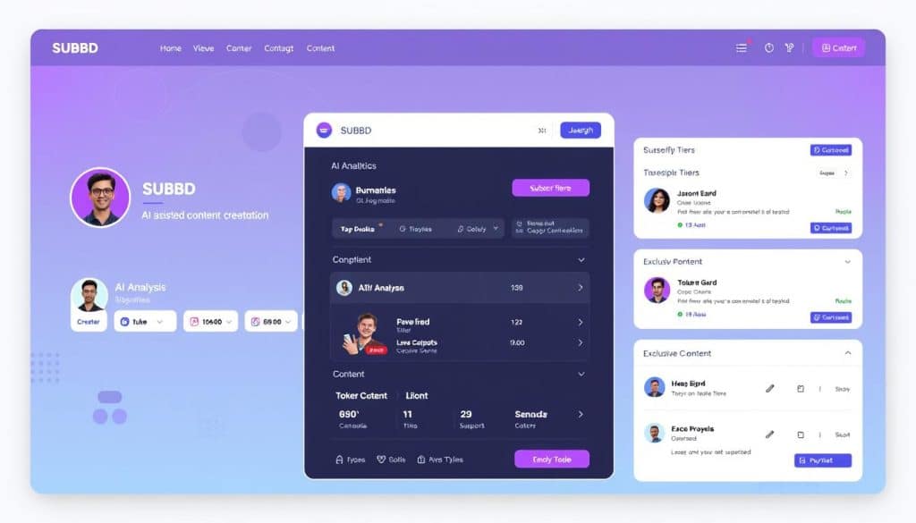 SUBBD (SUBBD) AI-powered creator subscription platform interface