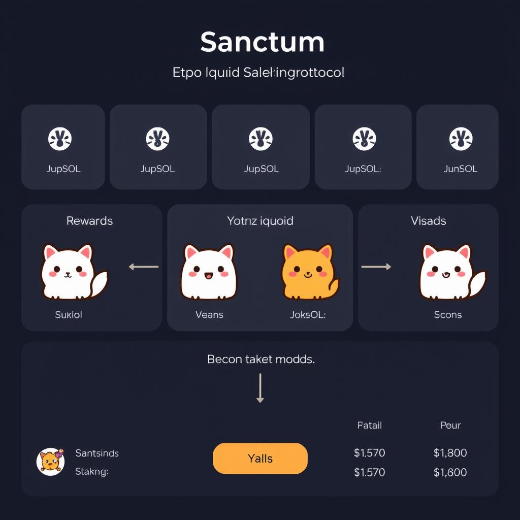 Sanctum liquid staking protocol interface showing staking options