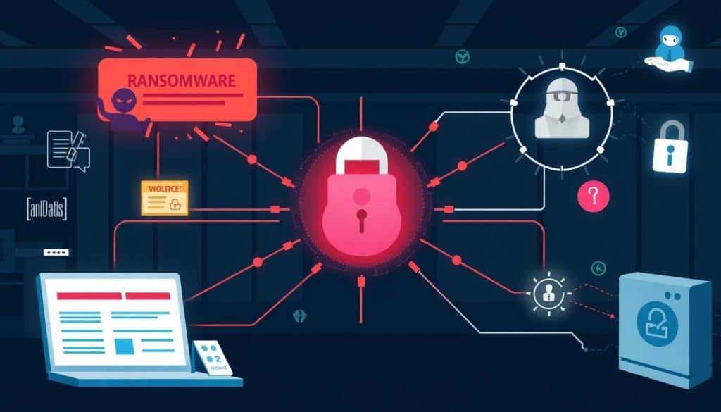 Visual representation of data security challenges addressed by Sandata DataPlus Services