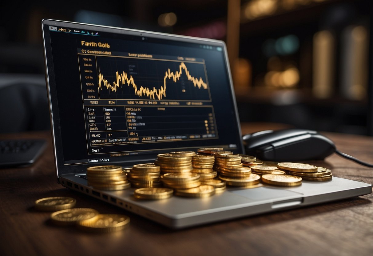 Gold Price FintechZoom: Market Analysis and Future Projections 3 A stack of gold coins and a computer screen displaying "Frequently Asked Questions gold price fintechzoom."