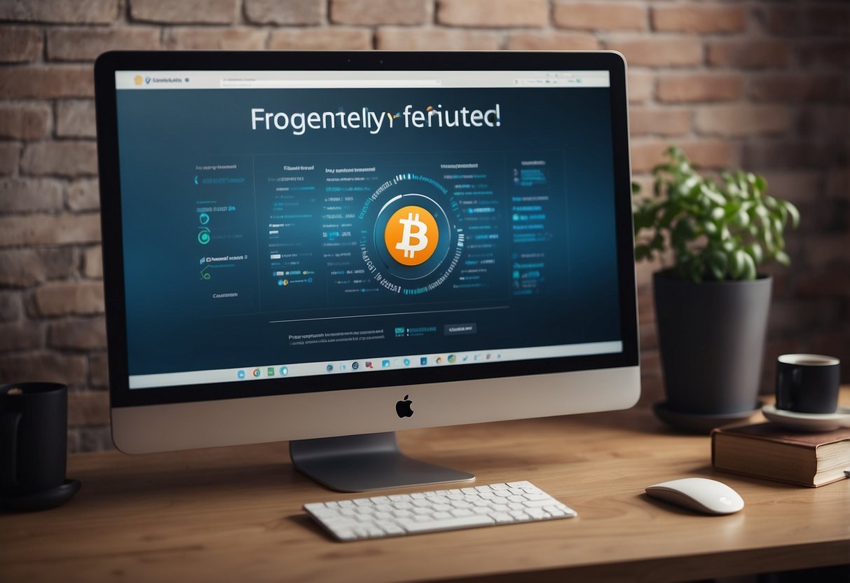Crypto FintechZoom: Revolutionizing Digital Finance in 2025 2 A computer screen displaying the "Frequently Asked Questions" page of the crypto fintechzoom website, with a stylized logo and clear, easy-to-read text