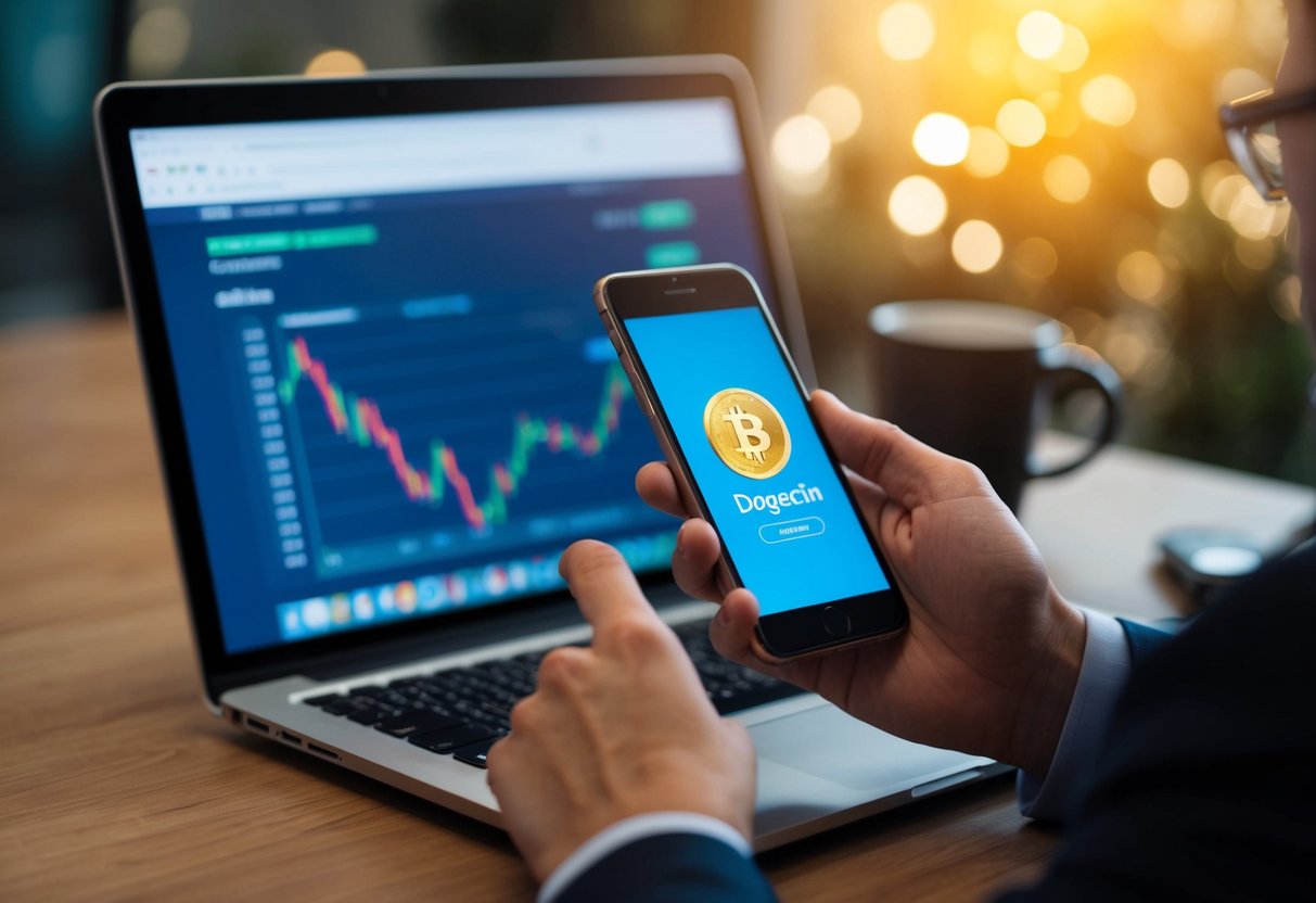 Buy Dogecoin: A Smart Investment Guide 1 A person using a smartphone to purchase Dogecoin through a digital trading platform