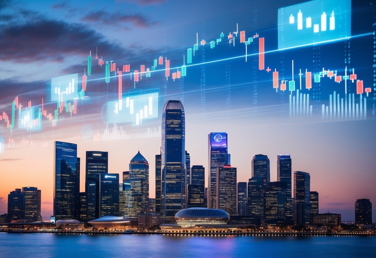 Mara Stock Forecast 2025: Analyzing Future Trends and Market Potential 2 A futuristic city skyline with digital stock market charts projected in the sky