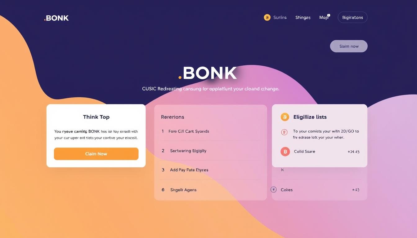 Cryptsy platform interface showing BONK airdrop page