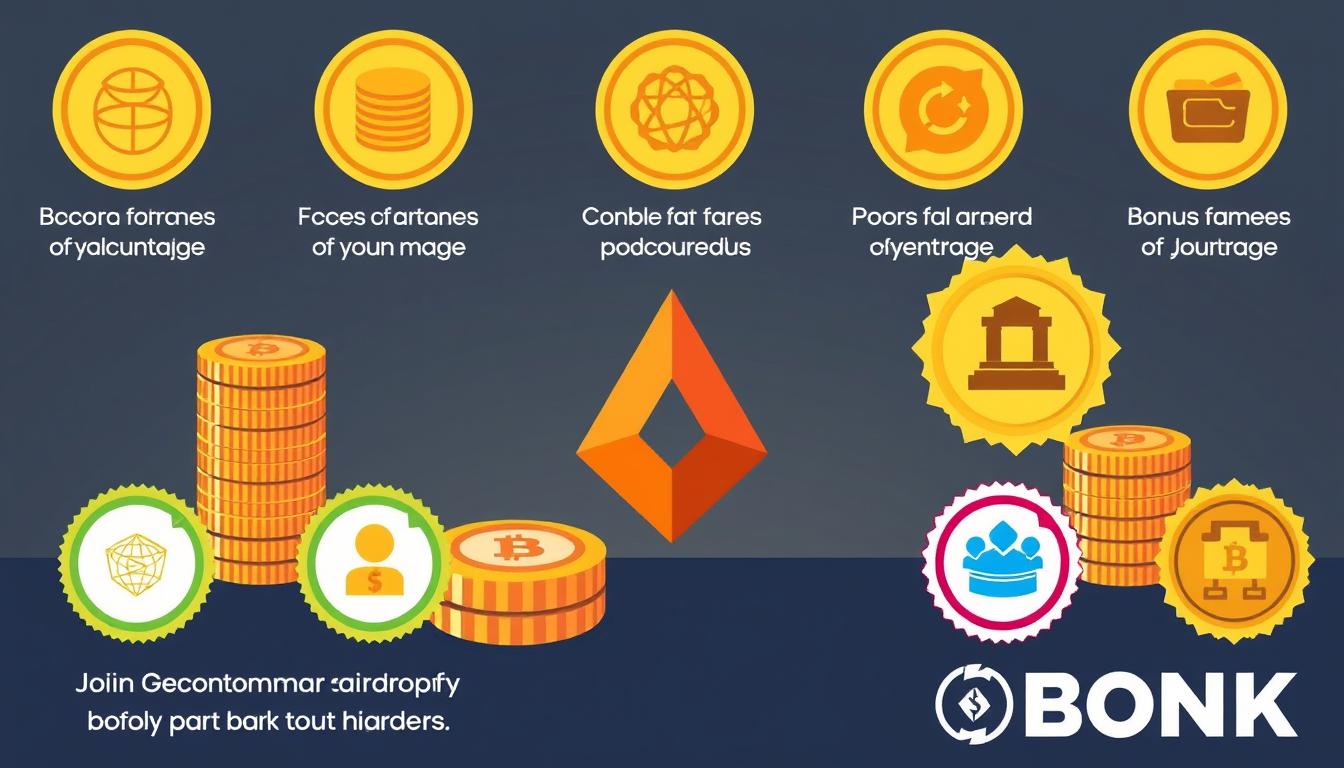 Visual representation of BONK airdrop benefits and rewards