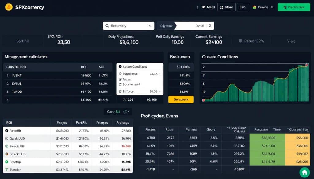 SPX6900 SPX ROI calculator showing profitability projections