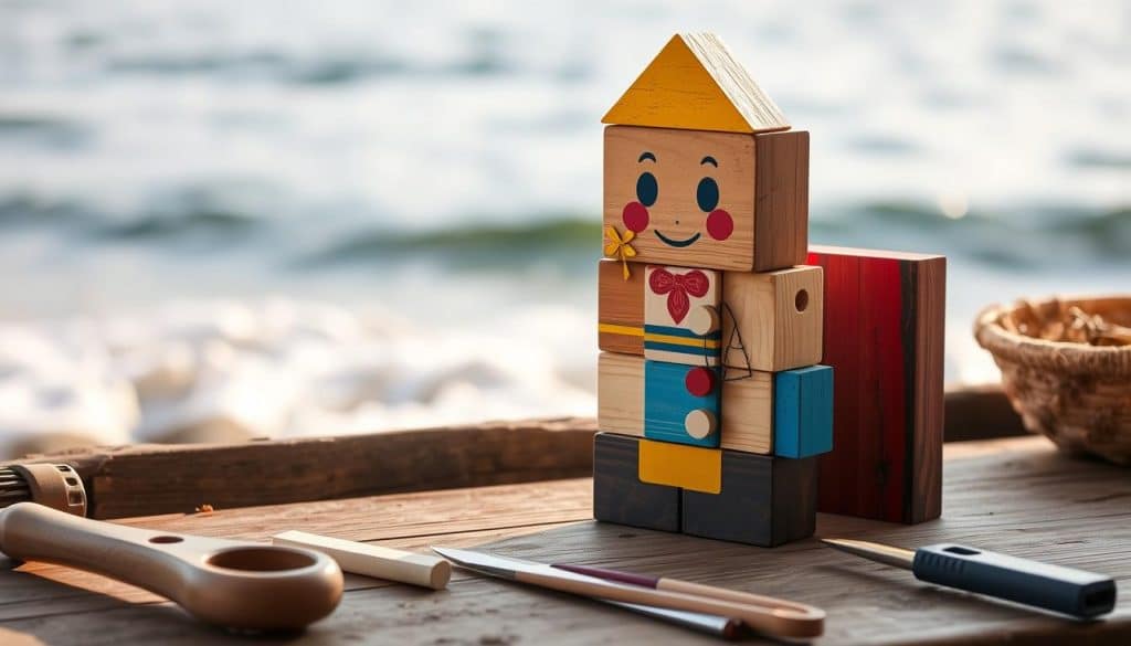 Sustainable Wooden Block Sailor Crafting