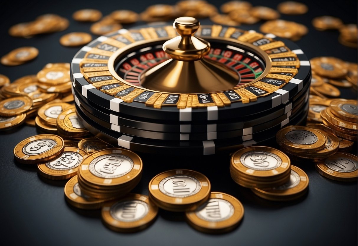 A stack of casino chips with "no KYC no deposit bonus codes" displayed prominently