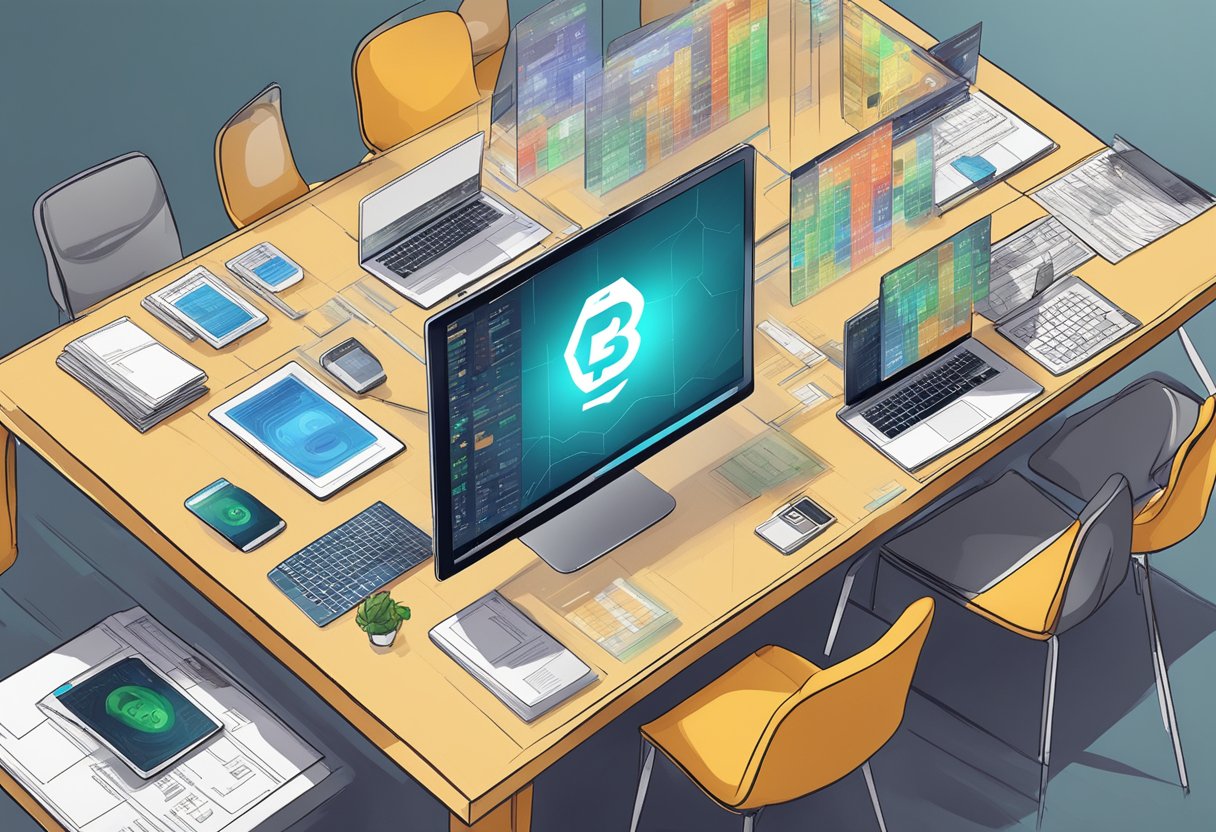 A table with various cryptocurrency logos and names, alongside price charts and graphs, representing affordable options for investors