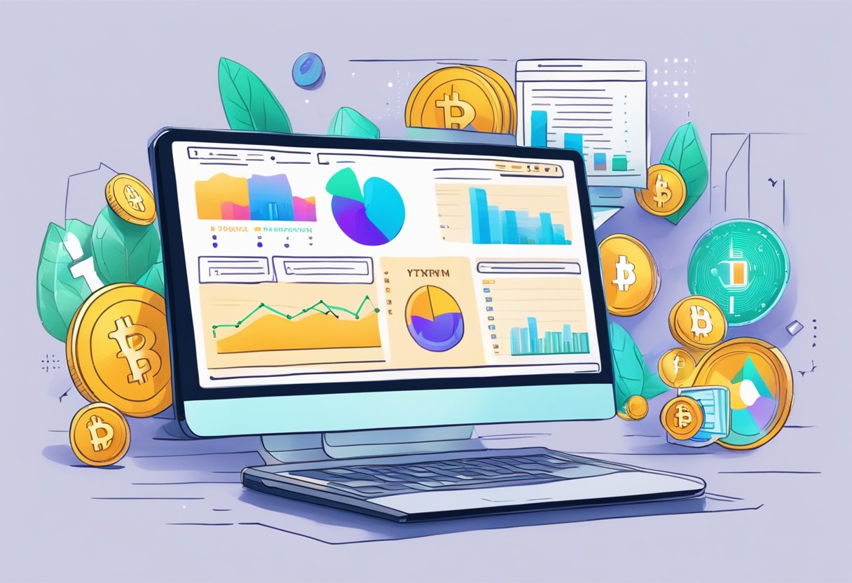 A computer screen displaying fintechzoom crypto investment strategies
